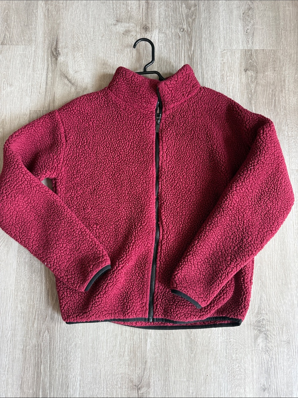PINK Victoria's Secret Women’s Sherpa Jacket in Berry